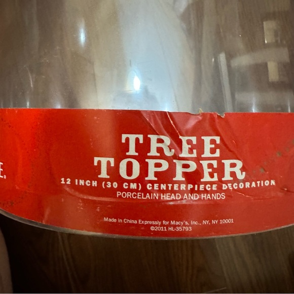 NWT! Macy’s Porcelain Angel Tree Topper 12” Holiday Lane Centerpiece Decoration - Picture 10 of 14